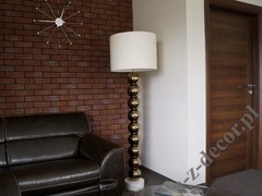 Lampa podłogowa ze złotymi kulami PERLA IX CY 50x170cm [AZ02496]