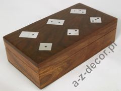 Pudełko 16x8x4cm + domino i kości [AZ01563]