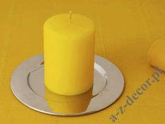 Świeca walec żółty velvet 7x10cm [AZ02046]