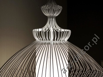 Duża lampa wisząca OPIUM LG biała 60x70cm [AZ02462]