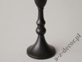 Czarny świecznik metalowy 34cm [AZ01955]