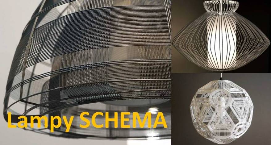 Markowe lampy wiszące SCHEMA 'plecione z drutu'. Cenione przez architektów i projektantów.