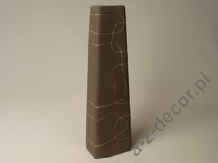 Brown earthenware vase 37cm [AZ00561]