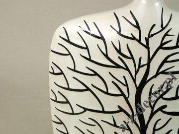 INGRID flat white ceramic vase 35cm [AZ00756]