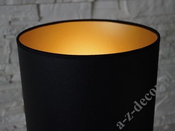 PERLA II gold bedroom lamp 56cm with black lampshade [AZ02689]