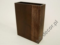 Rectangular wooden vase 31cm [AZ01079]