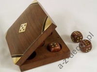 Wooden dice box 9x9x3cm [AZ01566]