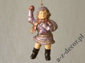 Dziewczynka ze śnieżką w stylu retro 10cm [AZ01613]