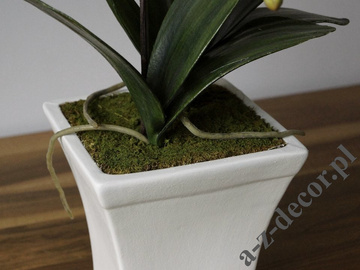 Artificial orchid spray in pot 77cm [AZ00326]