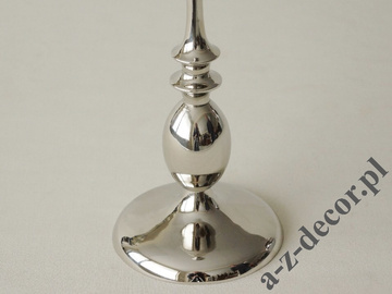 Świecznik metalowy niklowany 35cm [AZ01953]