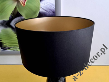 PERLA III black table lamp 68cm black & gold shade [AZ02765]