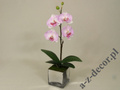 Sztuczna orchidea w doniczce różowa 55cm [AZ01855]