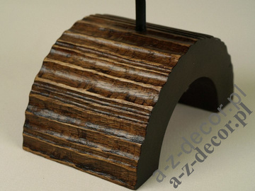 Świecznik drewniany 13x7x12cm [AZ00601]