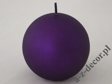 Violet velvet ball candle 10cm [AZ01862]