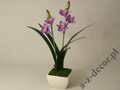 Orchidea w doniczce fioletowa 56cm [AZ01849]