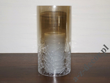 Glass cover for candle 10x20cm [AZ01296]