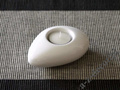 Śnieżno biały świecznik ceramiczny 12cm typu T-light [AZ02039]