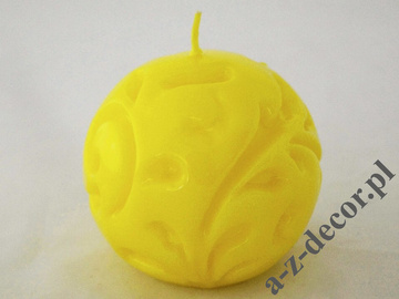 Żółta świeca kula fiorentino 10cm [AZ02186]