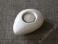 Śnieżno biały świecznik ceramiczny 12cm typu T-light [AZ02039]
