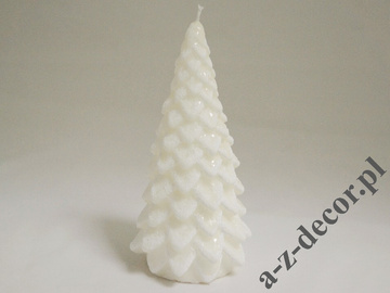 Świeca choinka ośnieżona 19cm [AZ02154]