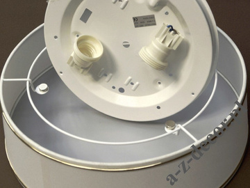 White round ceiling lamp 35cm with golden rings [AZ02700]