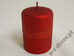 Red velvet pillar candle with glitter 10cm [AZ01990]
