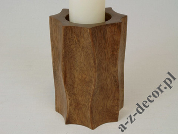 Wooden tealight candle holder 15cm [AZ01539]