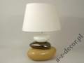 Lampa stołowa KEIKO biało beżowa 40x27x57cm [AZ01092]