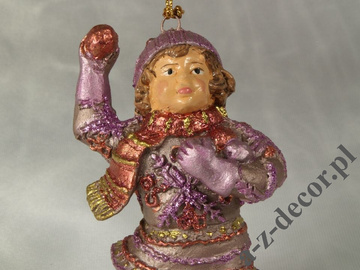 Dziewczynka ze śnieżką w stylu retro 10cm [AZ01613]