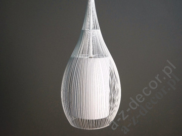 Lampa wisząca EMPEROR biała 20x92cm [AZ01593]