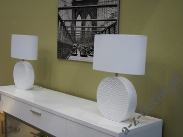 Lampa stołowa NOEMI biała 40x18x55cm [AZ01886]