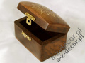Wooden box for jewelry with inlaid image of the Sun [AZ01556]