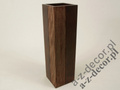 Kwadratowy wazon drewniany 36cm [AZ01078]