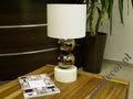 Gold and cream PERLA II bedroom lamp 51cm [AZ02101]