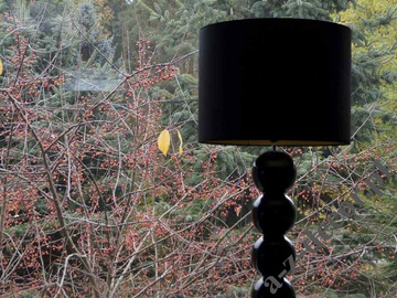 Czarna wysoka lampa podłogowa PERLA IX 50x170cm [AZ02742]