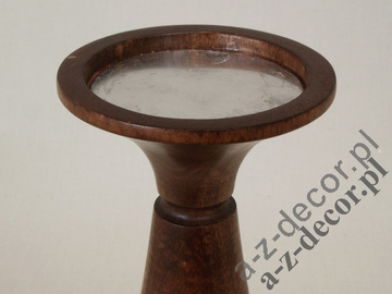 Wooden pillar candle holder 38cm [AZ01538]