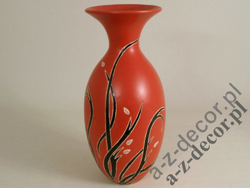 Czerwony wazon ceramiczny ORVIN 17x37cm [AZ01049]
