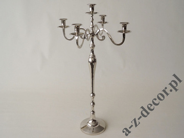Świecznik metalowy x5, 42x75cm [AZ01959]