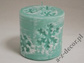 Branded pillar candle with snowflakes 10cm [AZ02150]