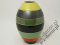 Wazon ceramiczny w seledynowe pasy 29cm [AZ01135]