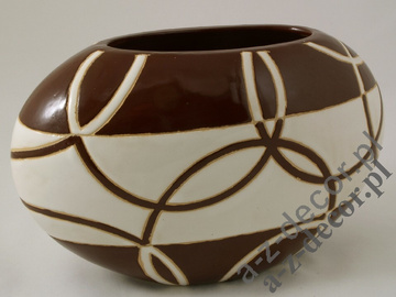 Brown earthenware vase 30cm [AZ01130]