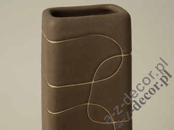 Brown earthenware vase 37cm [AZ00561]