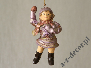 Child with snowball 10cm [AZ01613]