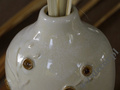 Wazon ceramiczny CLAUDIO 27cm dekorowany brązowymi kwiatkami  [AZ01051]