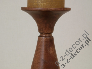 Klasyczny świecznik drewniany 30cm [AZ01537]