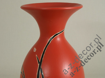 Czerwony wazon ceramiczny ORVIN 17x37cm [AZ01049]