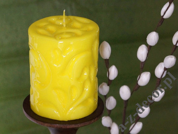 Yellow pillar fiorentino candle 8x10cm [AZ02185]