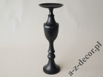 Czarny świecznik metalowy 56cm [AZ01957]
