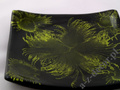 Black green ceramic plate 14x14x2cm [AZ01424]