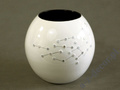 White ceramic vase with decoration 24cm [AZ01534]
